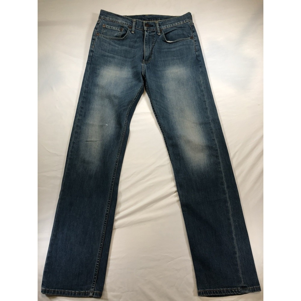 Levi's 505 Men's Jeans 32x34 Regular Fit Straight Leg Stretch Denim Blue Vintage